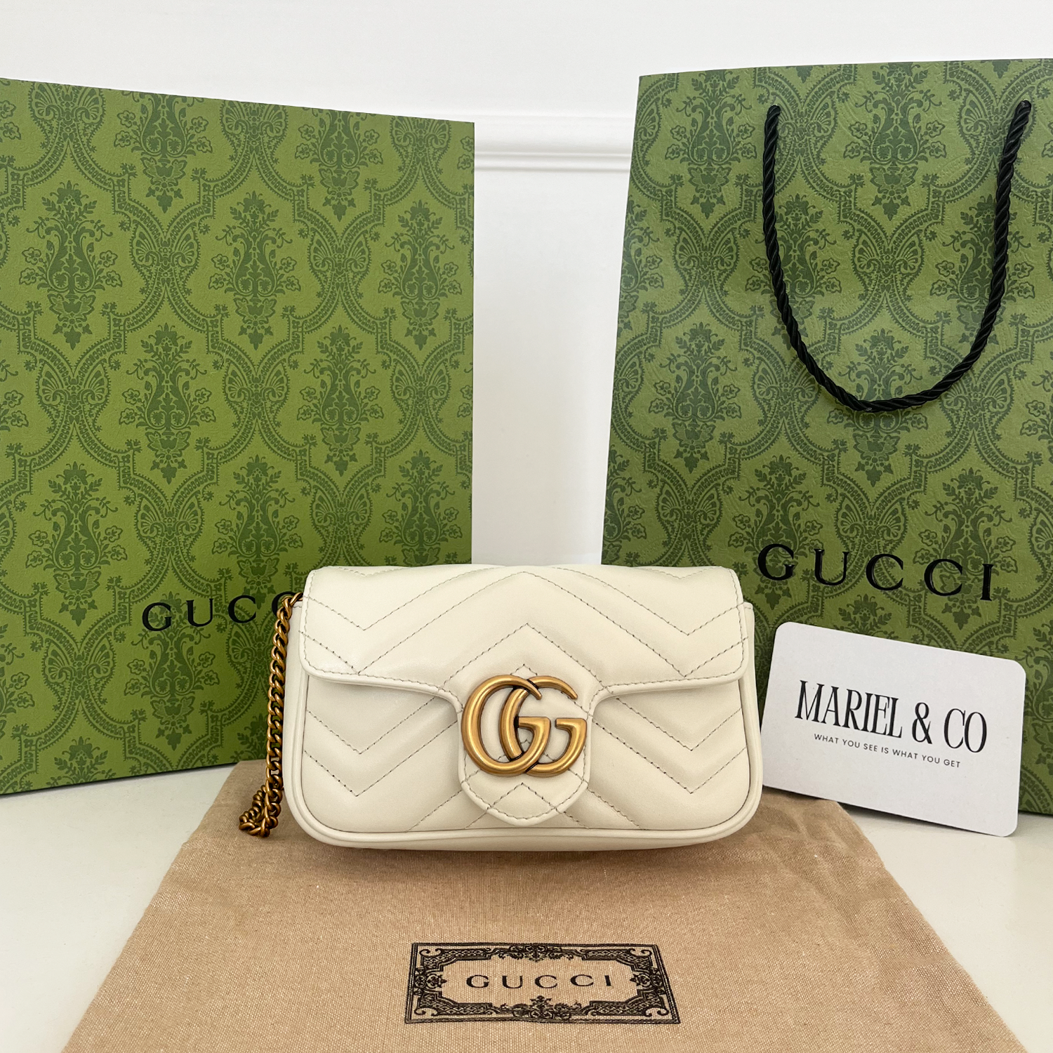 SUPER MINI BAG, WHITE LEATHER – WHITE